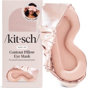 Kitsch Contour Satin Sleep Mask | Eye Masks for Sleep - Blush