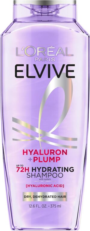 L'Oreal Paris Elvive Hyaluron Plump Shampoo, 12.6 Fl Oz