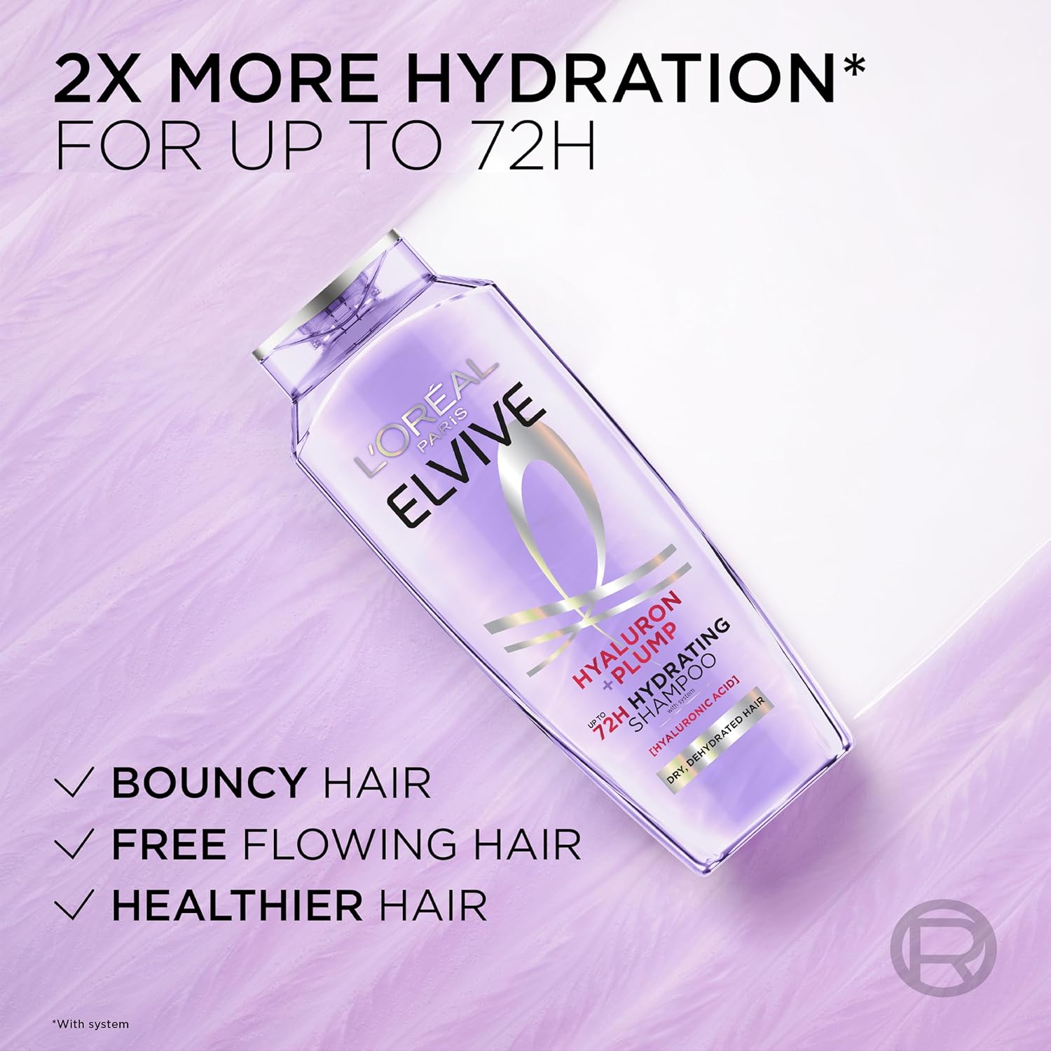 L'Oreal Paris Elvive Hyaluron Plump Shampoo, 12.6 Fl Oz - Image 7